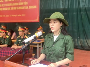 Khai mạc Khóa 92, 118 về Giáo dục Quốc phòng và an ninh cho sinh viên trường Đại học Khoa học Xã hội và Nhân văn
