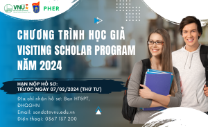 Thông báo gấp về Chương trình học giả - Visiting Scholar Program năm 2024