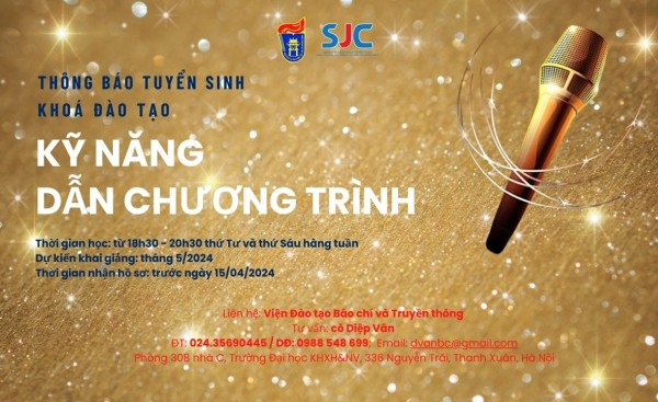 Thông báo tuyển sinh Khóa đào tạo “Kỹ năng dẫn chương trình”