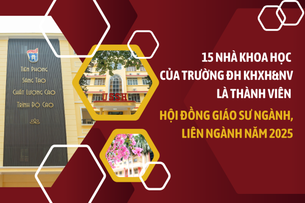 15 nhà khoa học của Trường ĐH KHXH&NV là thành viên Hội đồng Giáo sư ngành, liên ngành năm 2025