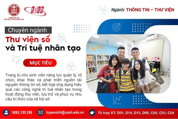 Chuyên ngành Thư viện số & Trí tuệ nhân tạo - bắt nhịp cùng kỷ nguyên số
